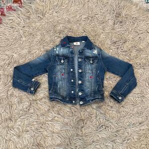 AG Adriano Goldschmied kids denim embroidered jacket size 6